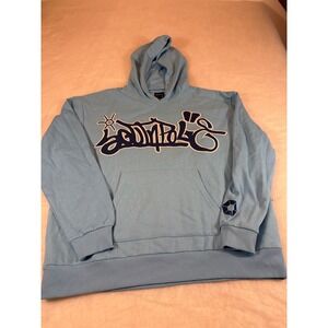 Southpole Mens Light Blue Graffiti Logo Hoodie Sweatshirt Medium RN141057